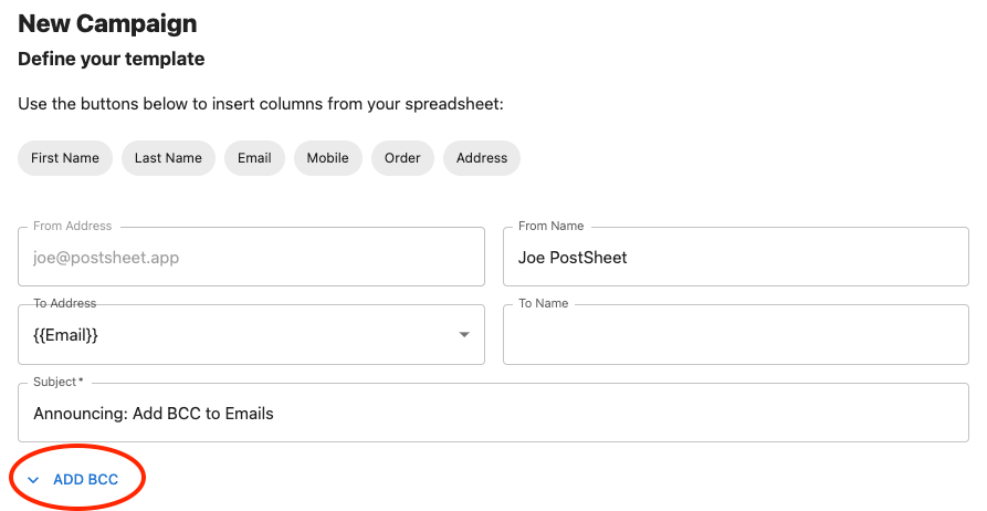 Announcing: Add BCC to&nbsp;Emails